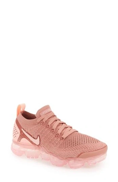 Shop Nike Air Vapormax Flyknit 2 Running Shoe In Rust Pink/ Storm Pink/ Pink