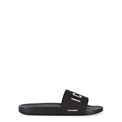 Dsquared2 Icon Pool Sliders In Black
