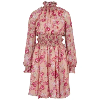Shop Giambattista Valli Floral-print Silk Chiffon Dress