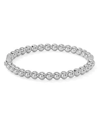 Shop Kate Spade New York Ball Hinged Bangle Bracelet In Silver