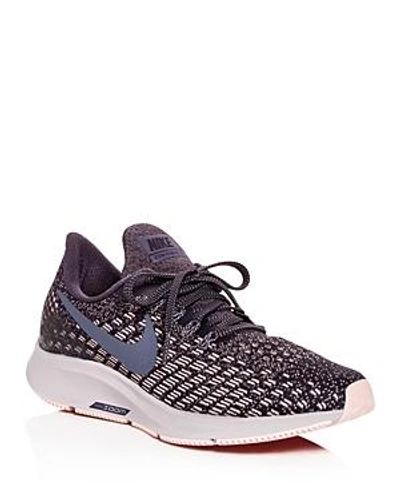 Shop Nike Women's Air Zoom Pegasus Knit Lace Up Sneakers In Gridiron/carbon Storm Pink