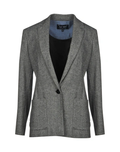 Shop Armani Jeans Suit Jackets In Black