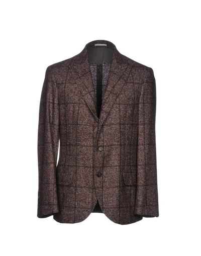Shop Brunello Cucinelli Suit Jackets In Maroon