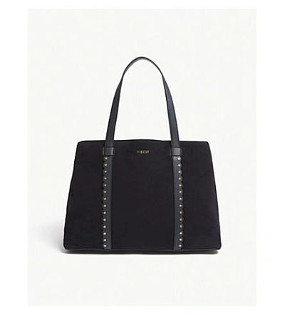 Shop Claudie Pierlot Auguri Suede Tote In Blue