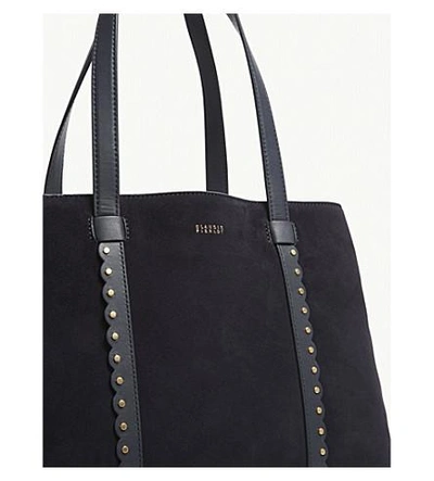 Shop Claudie Pierlot Auguri Suede Tote In Blue