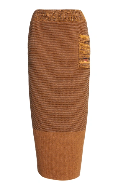 Shop Victoria Beckham Knit Straight Skirt In Yellow