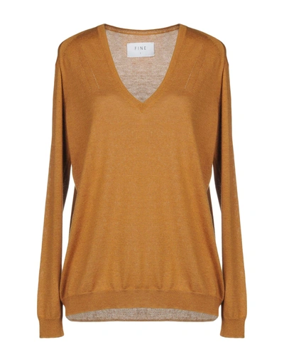 Shop Fine Collection Sweater In Camel