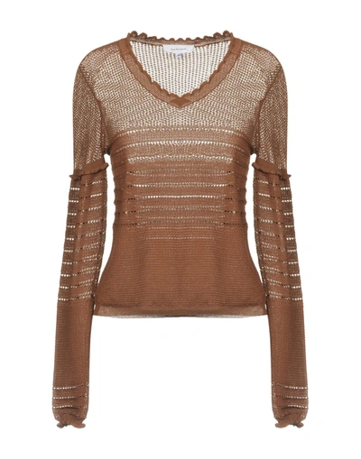 Shop Carven Sweater In Cocoa