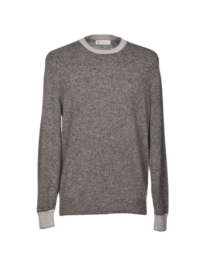 Shop Brunello Cucinelli Cashmere Blend In Lead