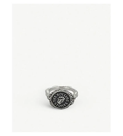 Shop Jade Jagger The Rolling Stones X  Medallion Ring In Silver