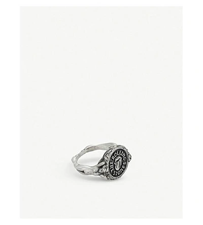 Shop Jade Jagger The Rolling Stones X  Medallion Ring In Silver