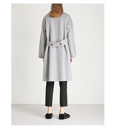 Shop Max Mara Fausta Double-breasted Cashmere Coat In Grey
