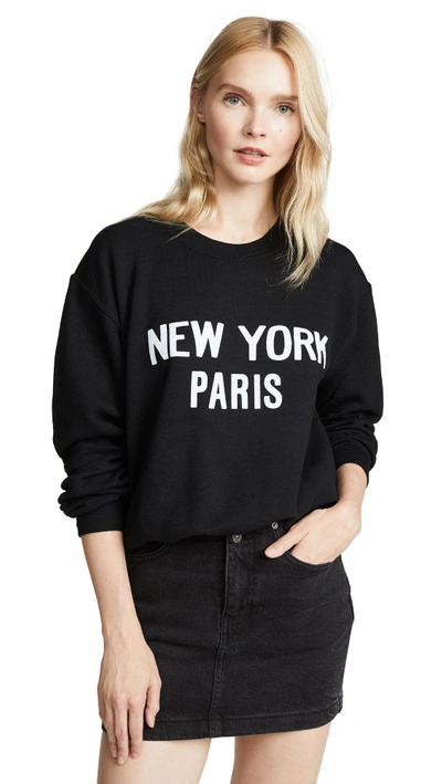 Shop Rxmance Ny Paris Sweatshirt In Black