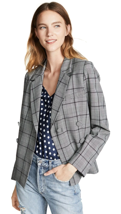 Shop Sea Bacall Blazer In Grey Plaid