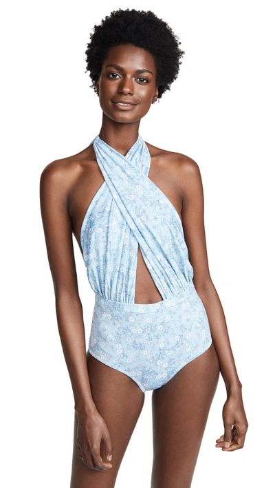 Shop 6 Shore Road Cabana Swimsuit In Serenity Blue