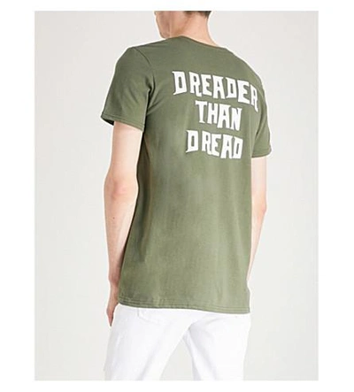 Shop Thunders Logo-print Cotton-jersey T-shirt In Olive
