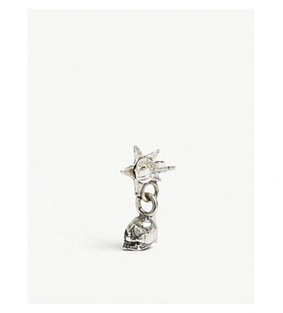 Shop Emanuele Bicocchi Star And Skull Sterling Silver Earring