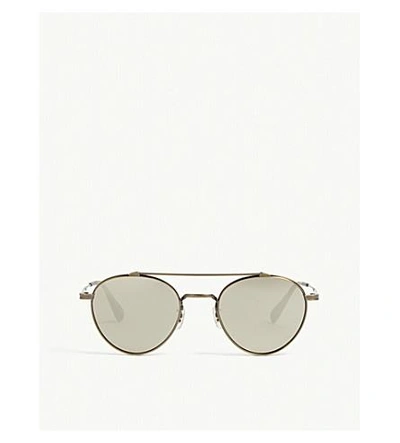 Shop Oliver Peoples Watts Sun Phantos Sunglasses In Gold