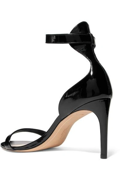 Shop Sophia Webster Nicole Patent-leather Sandals In Black