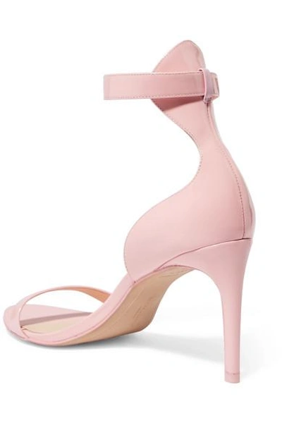 Shop Sophia Webster Nicole Patent-leather Sandals In Neutral