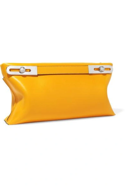 Shop Loewe Missy Small Textured-leather Shoulder Bag In Yellow