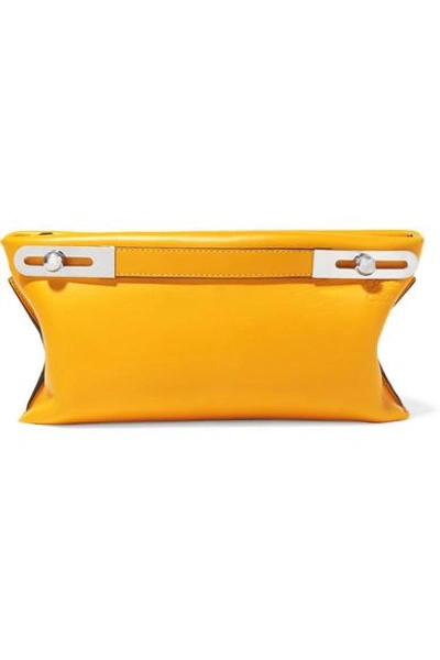 Shop Loewe Missy Small Textured-leather Shoulder Bag In Yellow