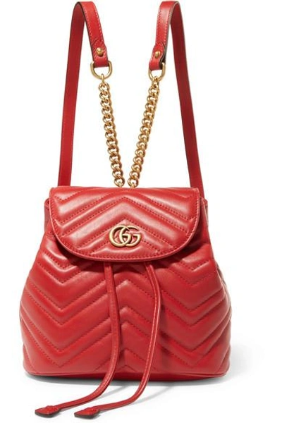 Shop Gucci Gg Marmont Quilted Leather Backpack