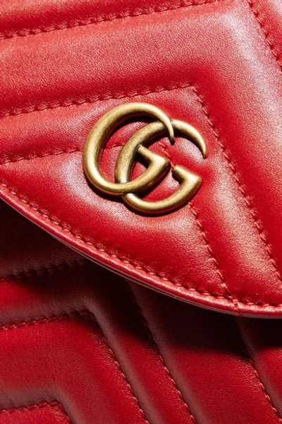 Shop Gucci Gg Marmont Quilted Leather Backpack