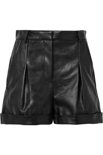 Shop Stella Mccartney Danielle Faux Leather Shorts In Black