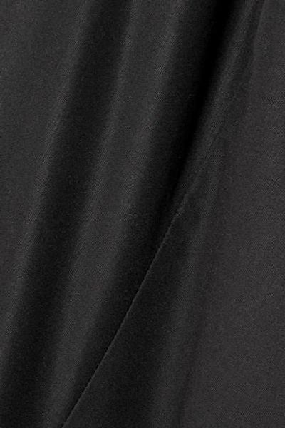 Shop Khaite Edwinda Cotton-poplin Midi Dress In Black