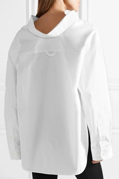 Shop Balenciaga Swing Cotton-poplin Shirt In White