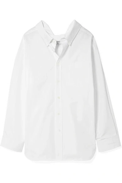 Shop Balenciaga Swing Cotton-poplin Shirt In White