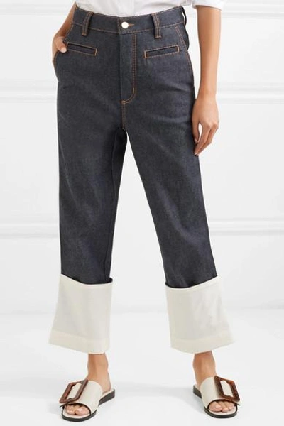 Shop Loewe Fisherman Gauze-trimmed Jeans