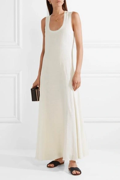Shop Elizabeth And James Lenox Linen-blend Maxi Dress In White