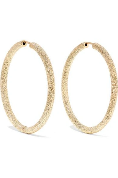 Shop Carolina Bucci Florentine 18-karat Gold Hoop Earrings