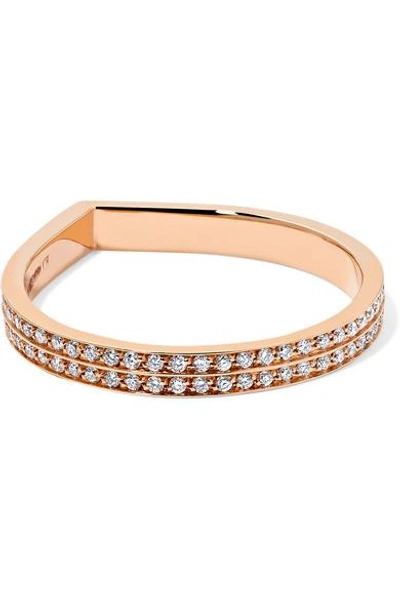 Shop Repossi Antifer 18-karat Rose Gold Diamond Ring