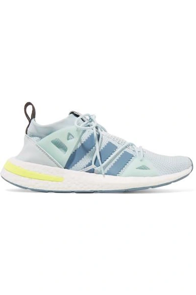 Shop Adidas Originals Arkyn Rubber-trimmed Mesh Sneakers In Mint