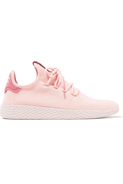 Shop Adidas Originals Pharrell Williams Tennis Hu Primeknit Sneakers In Pastel Pink