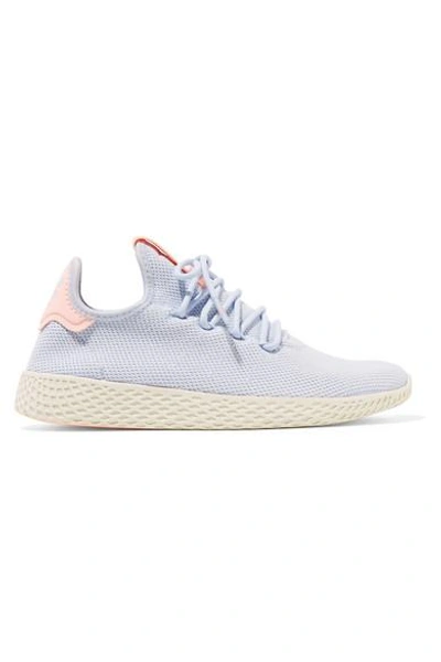 Shop Adidas Originals Pharrell Williams Tennis Hu Primeknit Sneakers In Sky Blue