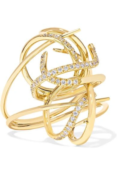 Shop Gaelle Khouri Tyche 18-karat Gold Diamond Ring