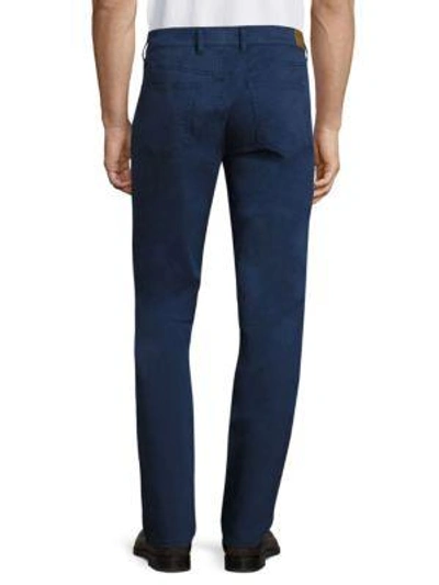 Shop Peter Millar Crown Sateen Stretch Five-pocket Pants In Cape Red