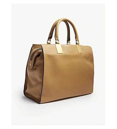 Shop Kurt Geiger Camel Brown Emma Leather Tote Bag