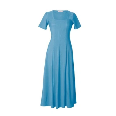 Shop Tomcsanyi Capriati Cerulean Jersey Dress