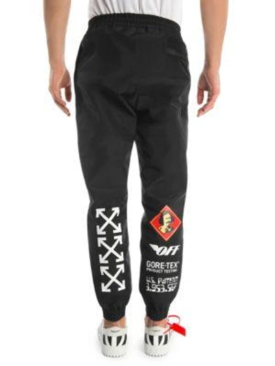 Shop Off-white Gore Tex Cotton Pants In Black White