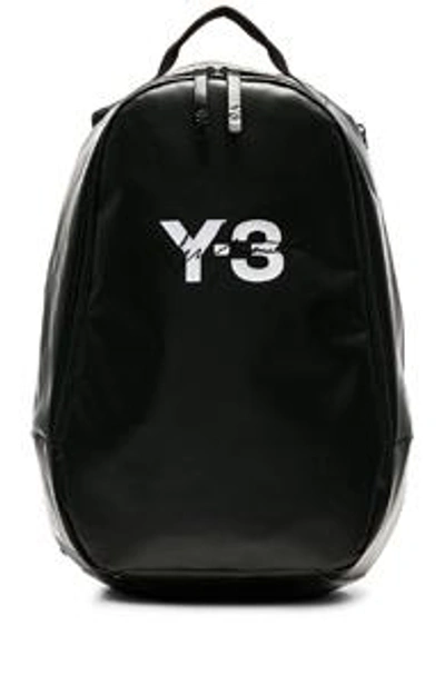 Shop Y-3 Yohji Yamamoto Logo Backpack In Black