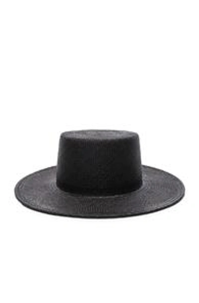 Shop Janessa Leone Callie Hat In Black