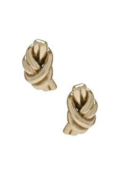 Shop Jw Anderson Metallic Knot Earrings In Metallic Gold