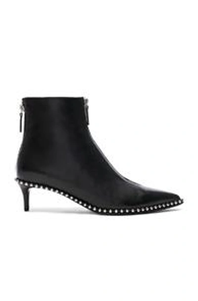 Shop Alexander Wang Leather Eri Low Boots In Black