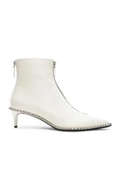 Shop Alexander Wang Leather Eri Low Boots In White