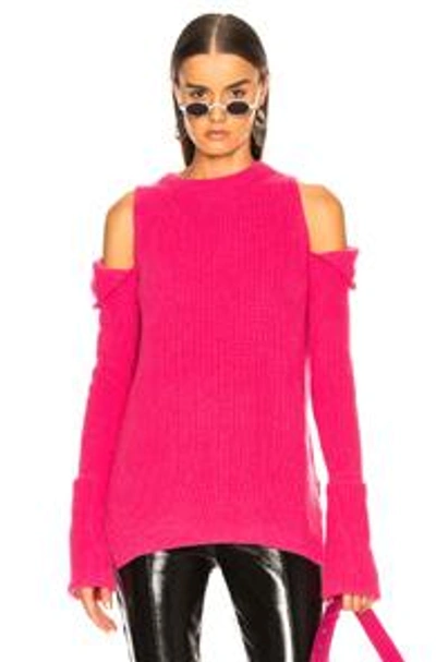Shop Tre By Natalie Ratabesi Zip Off Sweater In Pink